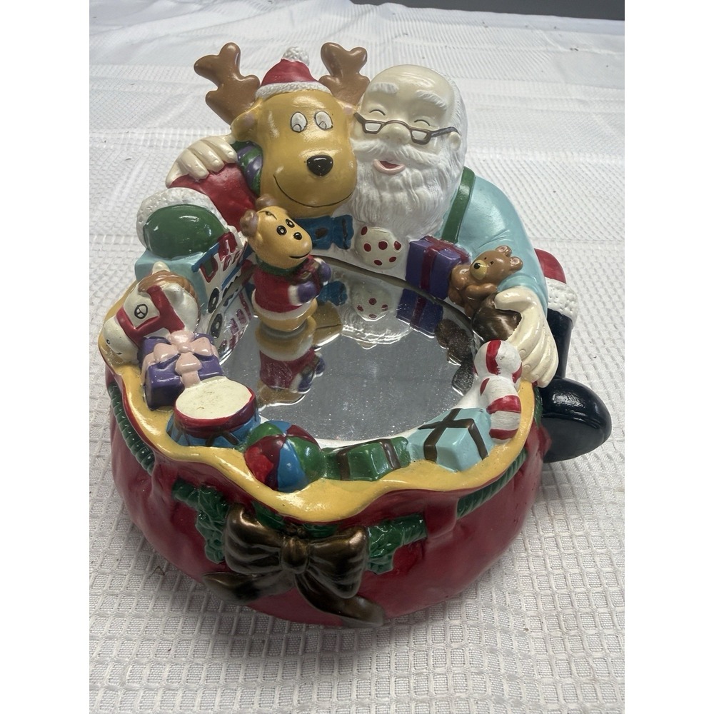 Vtg Magnetic Transfar International Music Box "Santa Claus Is Coming.."‎ Works